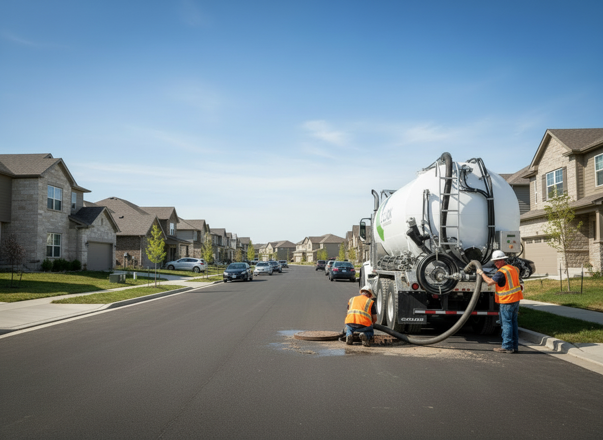 Hydrovac Excavation on Street